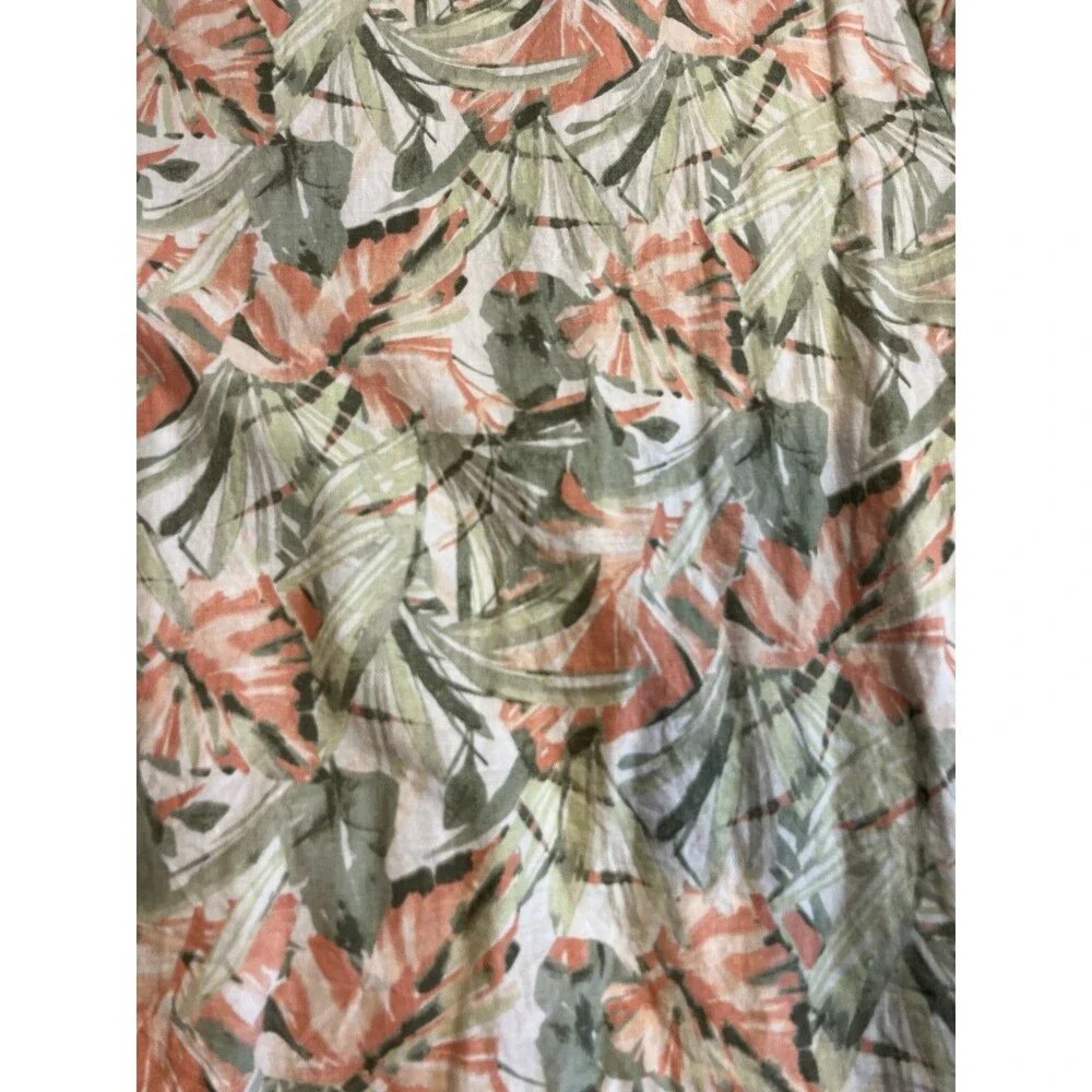 Chicos Havana Fringe Trim Linen Blend Jacket Tropical Floral Size 3 Womens XL - Picture 7 of 10